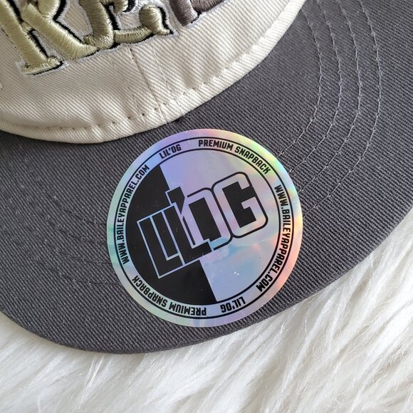 Hustle Red/Black & LIL'OG Cream Snapback Hat Cap SZ (One Size) - Picture 10 of 13